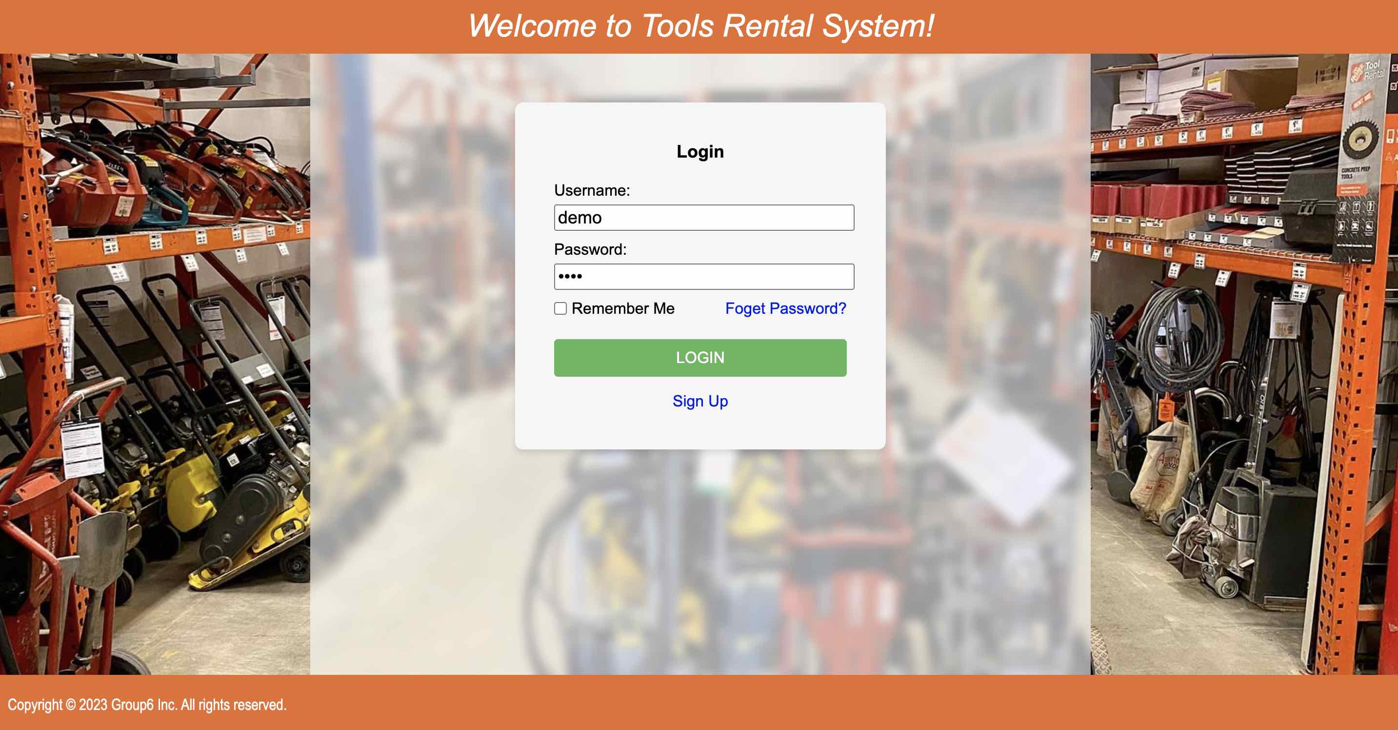 Online Tool Rental System
